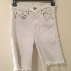 WHITE HIGH WASTED SHORTS